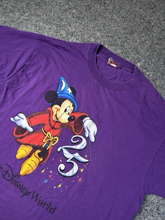 Mickey Inc Mouse Fantasia 25th Anniversary T SHIRT Men's XXL  Vintage 90's - Picture 5 of 10